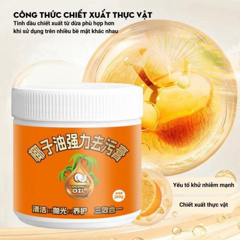 Dầu Dừa Tẩy Dầu Mỡ Vết Bẩn Trên Xoong Nồi, Gạch Men, Khử Nhiễm và Làm Sạch Nhanh Chóng