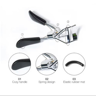 Kẹp Bấm Mi Cong 3D Uốn Cong Lông Mi Đệm Silicon Chất Liệu Hợp Kim Cao Cấp MakeUp Mắt