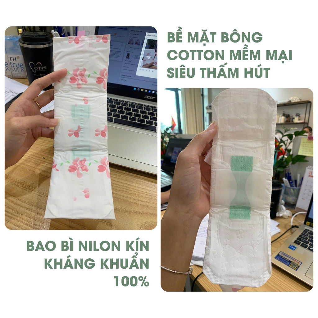Băng vệ sinh Jiskin bạc hà siêu mỏng, Siêu thấm hút, Không hằm bí, phù hợp với làn da nhạy cảm