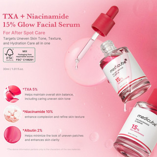 medicube TXA+Niacinamide 15% Glow Facial Serum 30ml