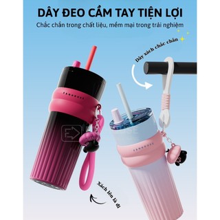 Ly giữ nhiệt 710ml Fan House Côc Candy Ceramic 316L phủ sứ, bình giữ nhiệt 12h khắc tên, in hình