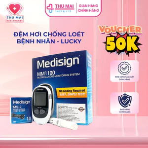Máy đo đường huyết cá nhân Medisign MM1100 tặng kèm 25 que + 25 kim chích bảo hành trọn đời