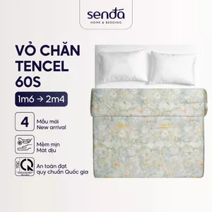Vỏ chăn Lụa Tencel lồng được ruột 2mx2m2 2m4x2m2 1m8x2m 1m6x2m cao cấp, mền lẻ Tencel 60s họa tiết - Sen Đá Home Bedding