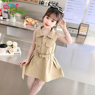 Đầm Váy thu đông kiểu Hàn cho bé gái 3 12t Thiết kế nhấn eo, chất liệu váy cho bé gái váy bé gái 11