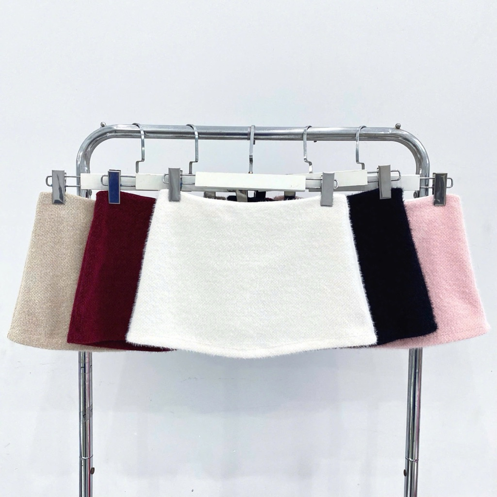 Chân váy lông form chữ A có lot quần trẻ trong sexy TN FUNNY, váy cạp trễ màu basic dễ phối tôn dáng | BigBuy360 - bigbuy360.vn