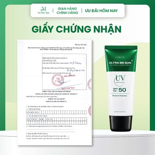 Kem Chống Nắng Vật Lý Không Nâng Tone Da LURCOS ULTRA BB SUN Chống Bụi Mịn FPS 50+ 60g