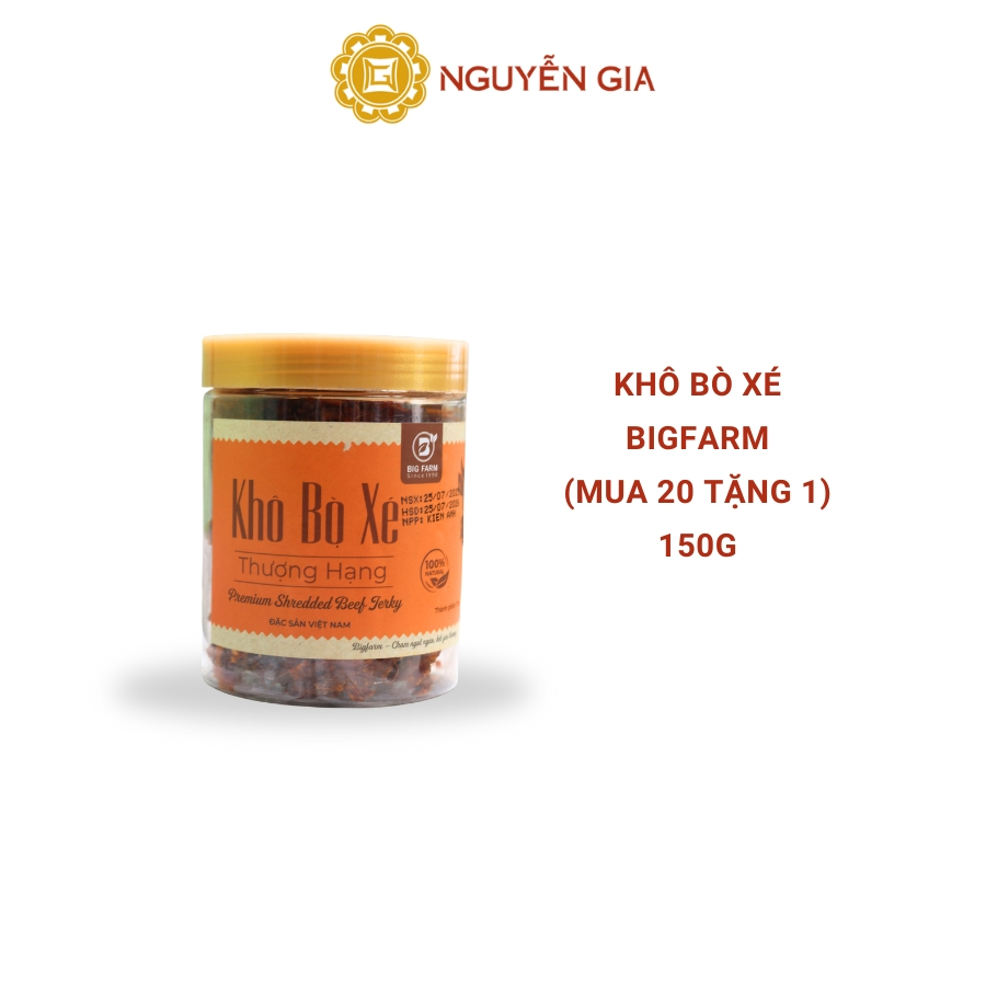 Khô Bò Xé Bigfarm (Mua 20 Tặng 1) 150g / 200g / 300g NGDAV008