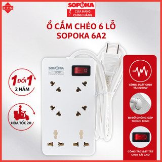 Ổ cắm chéo 6 cửa - 10 cửa 2200W