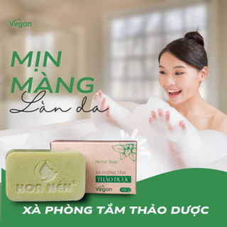 Xà Phòng Thảo Dược thiên nhiên 100g - Hoa Nén - Giảm mụn lưng, mẩn ngứa, dưỡng ẩm <TẶNG TÚI TẠO BỌT>