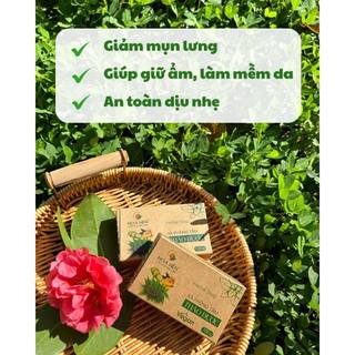 Xà Phòng Thảo Dược thiên nhiên 100g - Hoa Nén - Giảm mụn lưng, mẩn ngứa, dưỡng ẩm <TẶNG TÚI TẠO BỌT>