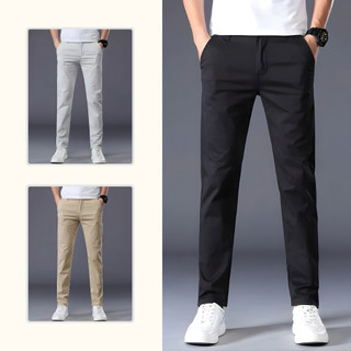 Quần dài kaki nam cao cấp ống suông co giãn có túi dễ phối đồ phong cách Hàn Quốc 6501