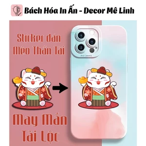 CựC HoT Mèo May Mắn Tài Lộc - Sticker dán điện thoại, laptop, dán mũ bảo hiểm - Free Ship Chống Thấm Nước - Cắt Sẵn