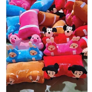 Gối đi xe máy, gối kê đầu xe máy 2 đầu siêu mềm mịn dễ thương