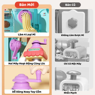 Đồ Chơi Máy Làm Kem Đất Nặn DIY 12-36 Màu Chất Liệu Tự Nhiên An Toàn, Sẵn Khuôn Và Dụng Cụ Tạo Hình Cho Bé Sáng Tạo