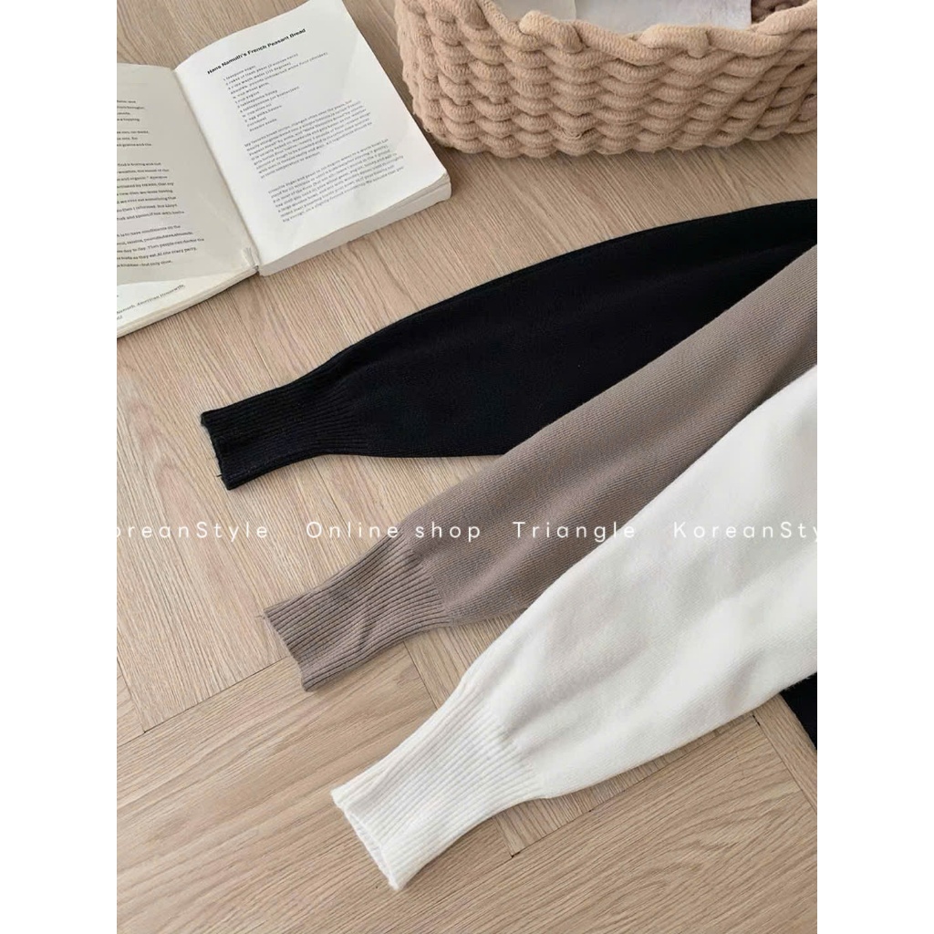 TRIANGLE - Charm Set (Cân nhắc kỹ, return is not welcomed) - Set áo len cổ thuyền mix chân váy voan xòe dài kèm belt