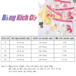 Bộ 4 QuầN LóT Bé GáI ChấT LiệU Cotton ThoáNg Khí, MềM MạI ThoảI MáI, Phù đồ Bé GáI