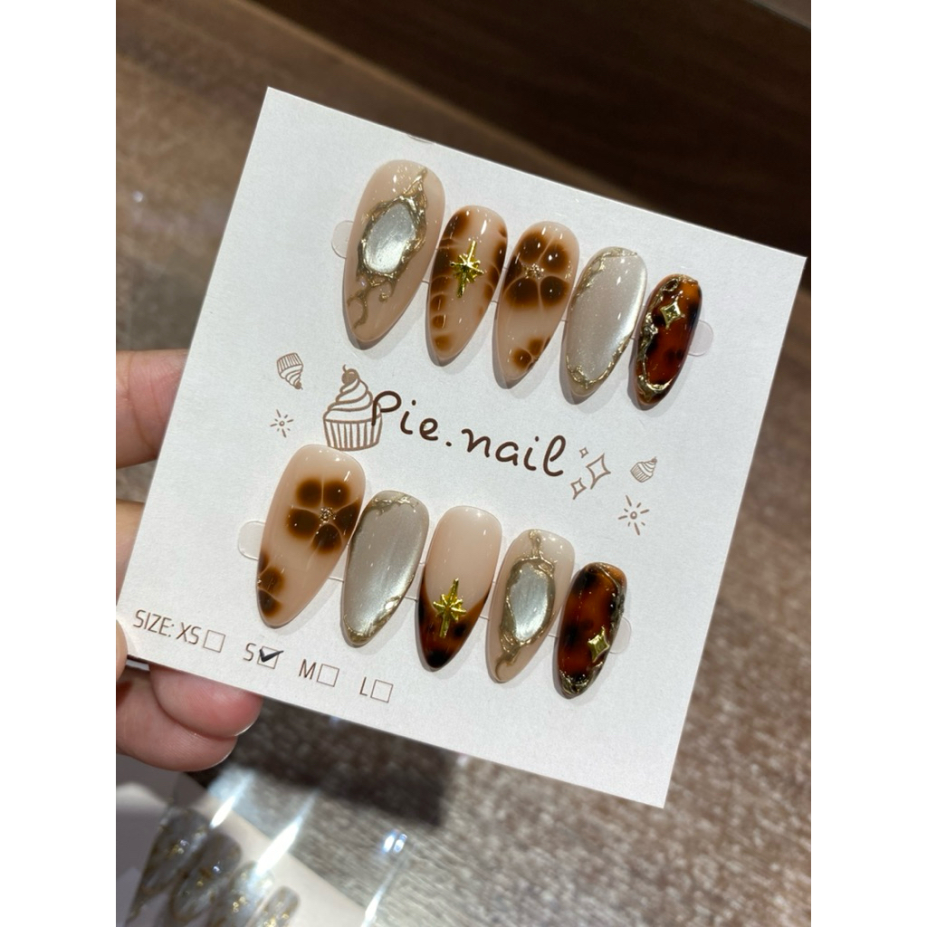 440. nailbox tone thạch nâu, nude. Nail mùa thu