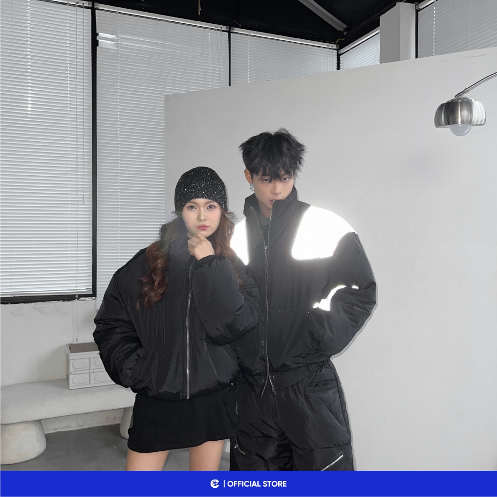 Áo khoác phao unisex đôi nam nữ form boxy Local Brand Chính Hãng City Cycle Áo khoác phao Smooth