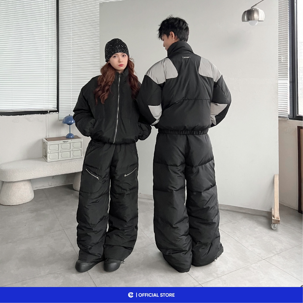 Áo khoác phao unisex đôi nam nữ form boxy Local Brand Chính Hãng City Cycle Áo khoác phao Smooth