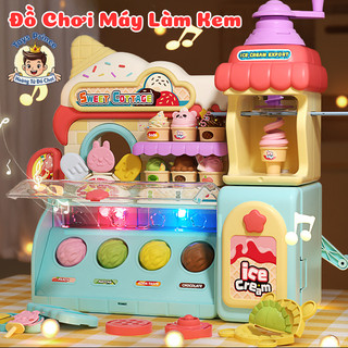 Đồ Chơi Máy Làm Kem Đất Nặn DIY 12-36 Màu Chất Liệu Tự Nhiên An Toàn, Sẵn Khuôn Và Dụng Cụ Tạo Hình Cho Bé Sáng Tạo