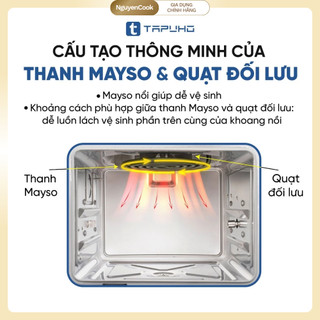 [CHÍNH HÃNG] Nồi Chiên Hấp Hơi Nước Đa Năng TAPUHO TSF16 Color PLUS 16L - 70 Chứ Năng, BH 30 Tháng