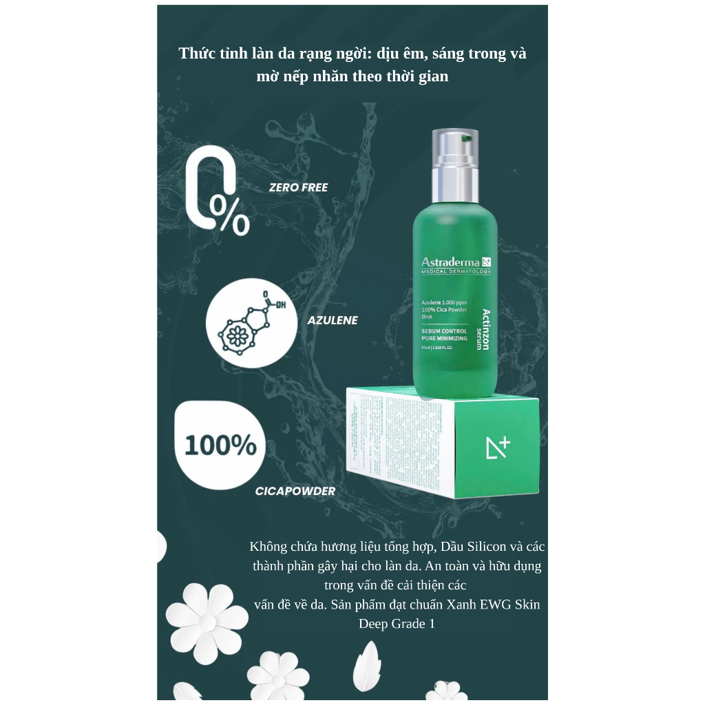 Serum Astraderma - Kiềm dầu giảm mụn Thu nhỏ lỗ chân lông 60ml
