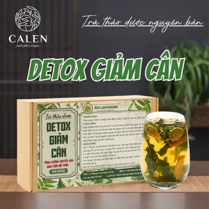 Trà thảo dược nguyên bản Calen Detox giảm cân giúp đào thải mỡ, giảm cân, đẹp da hộp lớn 30 gói