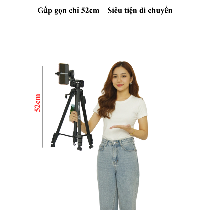 Chân Máy Quay Chụp Yunteng VCT-669 Cao 1m84 – Tripod Gấp Gọn Đa Năng Cho Máy Ảnh, Điện Thoại