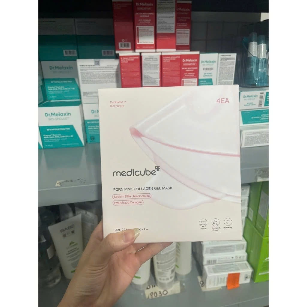 Hộp Mặt Nạ Thạch Sáng Da Medicube Kojic Acid Turmeric Brightening/PDRN Pink Collagen Gel Mask 28gx4