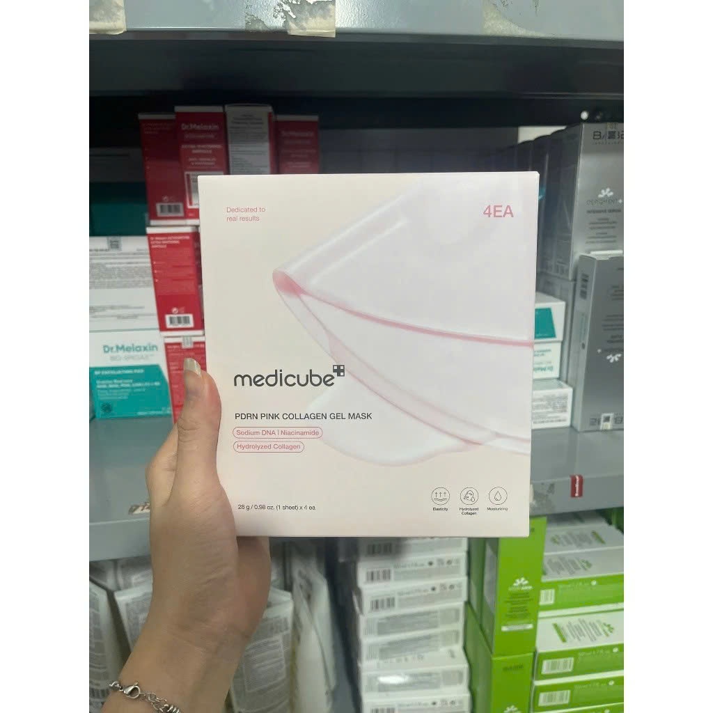 Hộp Mặt Nạ Thạch Sáng Da Medicube Kojic Acid Turmeric Brightening/PDRN Pink Collagen Gel Mask 28gx4