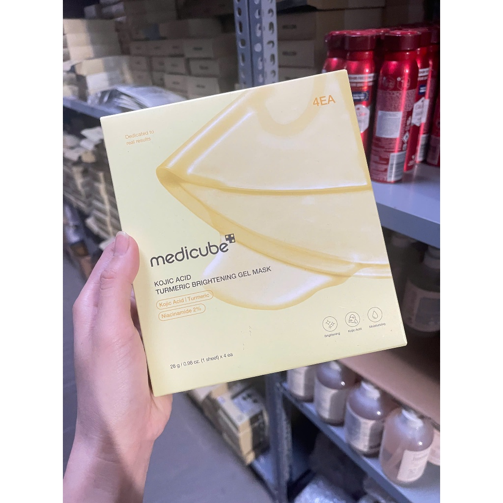 Hộp Mặt Nạ Thạch Sáng Da Medicube Kojic Acid Turmeric Brightening/PDRN Pink Collagen Gel Mask 28gx4