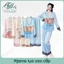 Bộ Quần Dài Áo Cộc Lụa Cát In hình LABUBU Cao Cấp - Mềm Mại Thoáng Khí Size 42-69kg