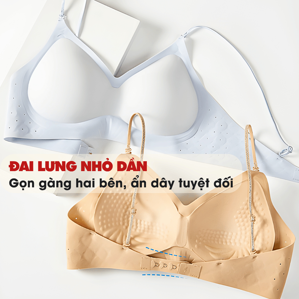 [Hàng Mới Về] Áo Ngực Su Hở Lưng Mỏng Mịn Tàng Hình, Áo Lót Nữ Đúc Su Cài Sau Hở Lưng AMYBRA A925