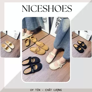 Sục Nữ Da Lộn, Giày Sục Quai Ngang Thêu Chữ Hở Gót (CÓ HỖ TRỢ ĐỔI SIZE) || Mã N47