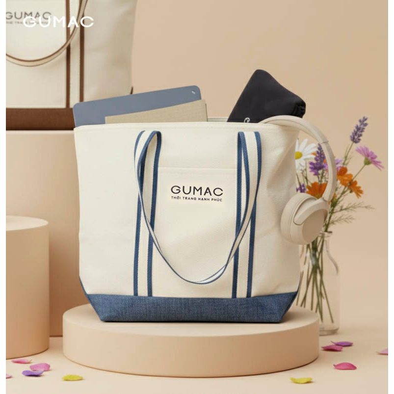 [QUÀ TẶNG] TÚI XÁCH  ĐEN NÂU XANH T10 - GUTVD1025