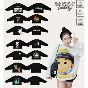 Áo Thun Tay Dài LongSleeve In Hình Dễ Thương Cotton 2 Chiều Dày Dặn Thoáng Mát Form Rộng Unisex