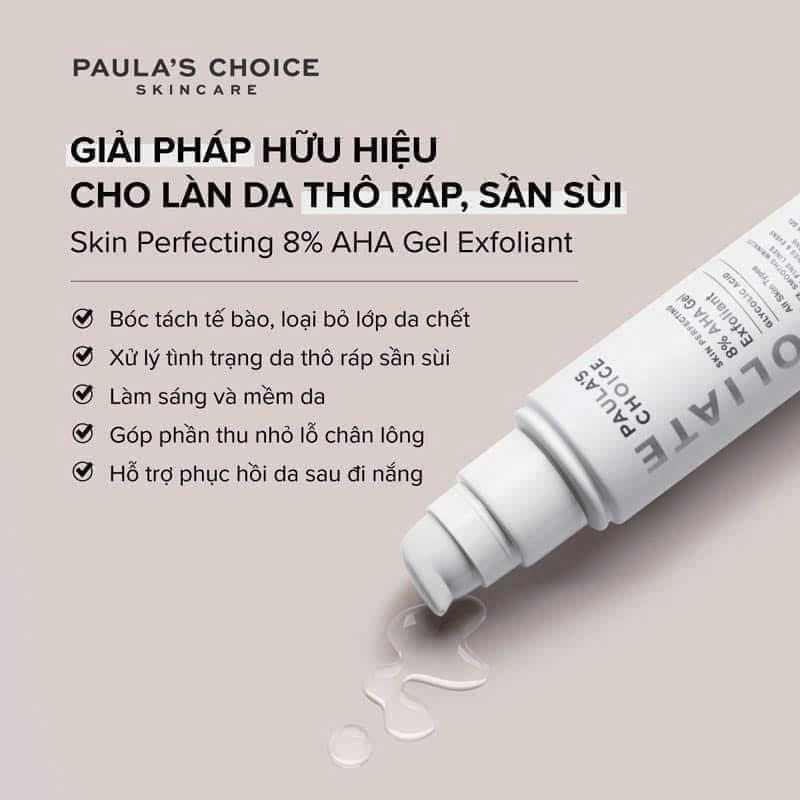 [HÀNG CÔNG TY]Gel làm giảm phần da khô và sáng mịn da 8% AHA Paula's 100ML