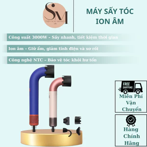 Máy Sấy Tóc Ion Âm Hình Ống Nước, Công Suất 3000W, 4 Đầu Sấy, Công Nghệ Ion Âm Bảo Vệ Tóc