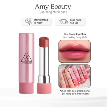 Son Bóng Dưỡng Môi Căng Mọng Có Màu 3CE Glazy Lip Glow