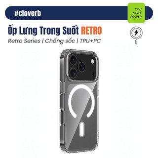 Ốp Lưng Trong Suốt Popkon Cho iPhone 17 Pro Max Vòng Từ Tính Sạc Không Dây