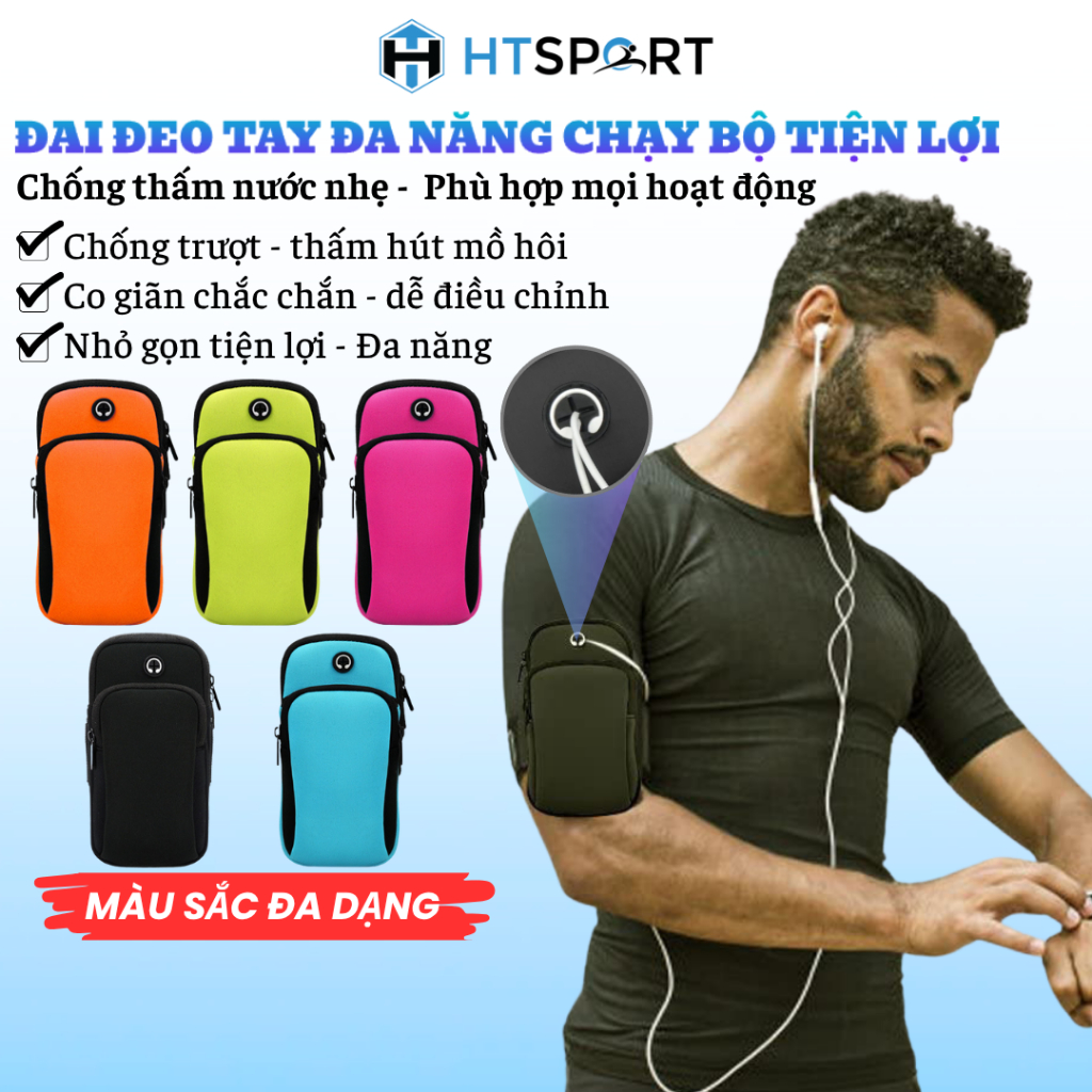 Đai Đeo Tay Đa Năng Tiện Lợi, Túi Đeo Tay Đựng Điện Thoại Chạy Bộ, Tập Gym, Thể Thao Nhiều Màu