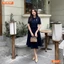 Đầm thiết kế BEMINE cổ polo chạy viền dáng chữ A phù hợp đi làm-B117