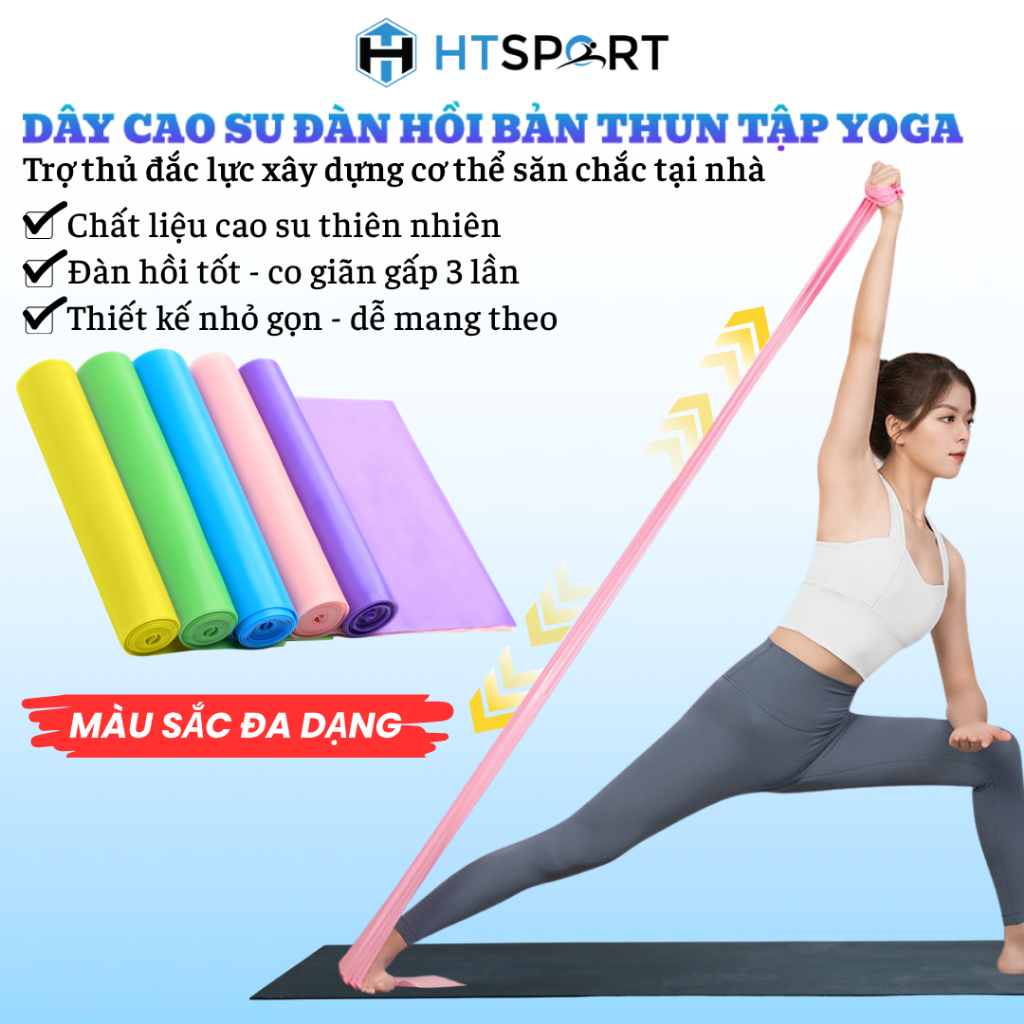 Dây Cao Su Đàn Hồi Kháng Lực Bản Thun Tập Gym Yoga Pilates Thể Lực 1.5 Thera Band