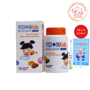 Vision Kids Blue Light - Viên sáng mắt, giúp bảo về mắt khỏi ánh sáng Xanh Hộp 90 viên date moi + quà tặng