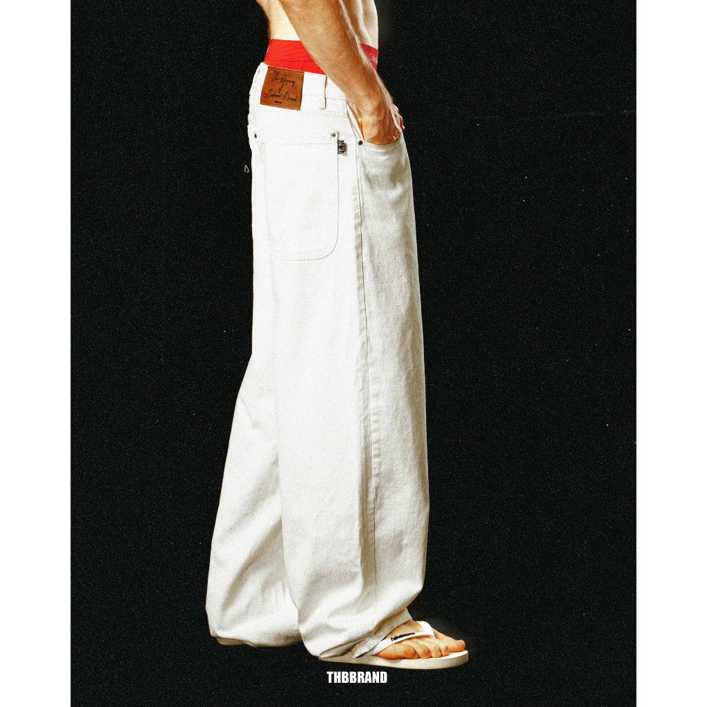 Quần Jean dài ống rộng “THBB CLASSIC - WHITE” - form Baggy Fit / THBBRAND | BigBuy360 - bigbuy360.vn