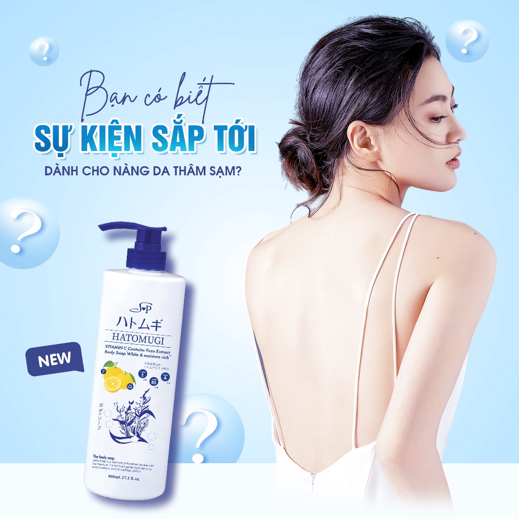 Sữa Tắm Giúp Cấp Ảm Và Dưỡng Sạch Mịn Màng S P Hatomugi Body Soap White & Moisture Rich (800mL)