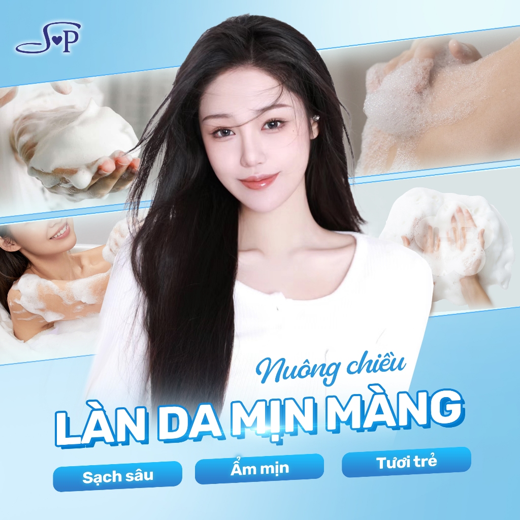 Sữa Tắm Giúp Cấp Ảm Và Dưỡng Sạch Mịn Màng S P Hatomugi Body Soap White & Moisture Rich (800mL)