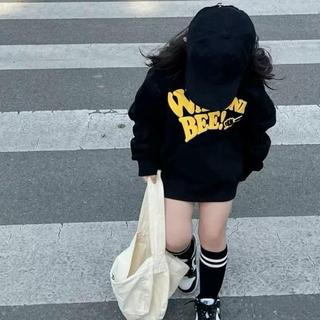 K17-[tomnaukid] Áo Hoodie ĐEN chữ WIZ BBE chất liệu Nỉ bông cho bé size từ 9-40Kg