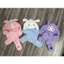 mũ cho bé .Mũ lông 3in1 Kuromi, Melody, Cinamorol cho bé có khăn quàng cổ và găng tay