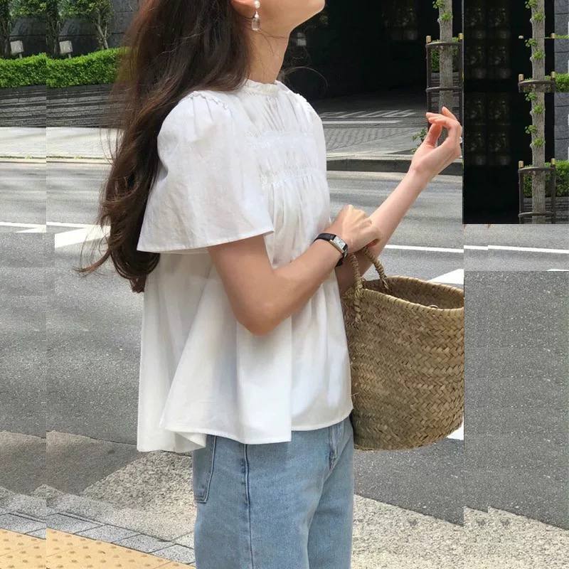 𝗝𝗼𝗹𝗶𝗲 𝘀𝗵𝗶𝗿𝘁  - Áo Linen nhún cổ xuông BEELY